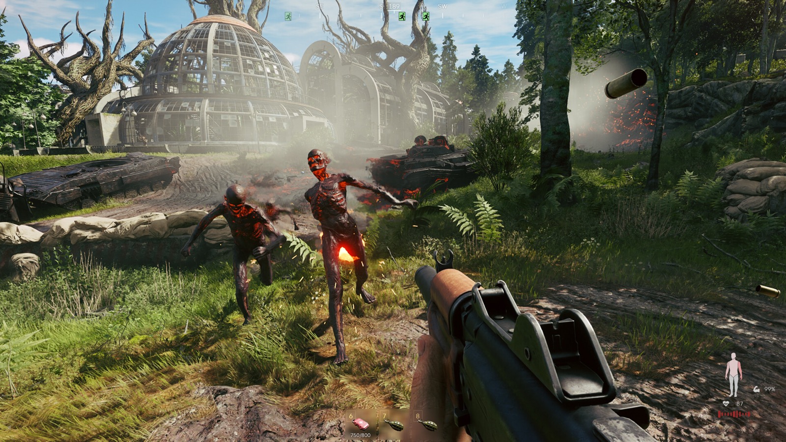 Official Active Matter screenshot showing squad combat and gear