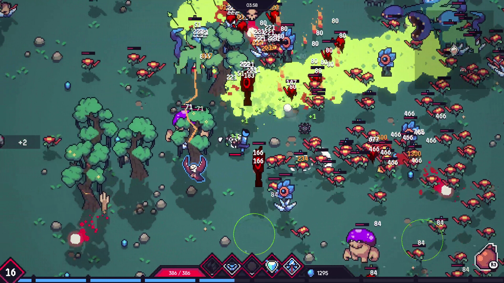 Official Asgard's Fall screenshot showing a player character surrounded by a large Norse enemy horde