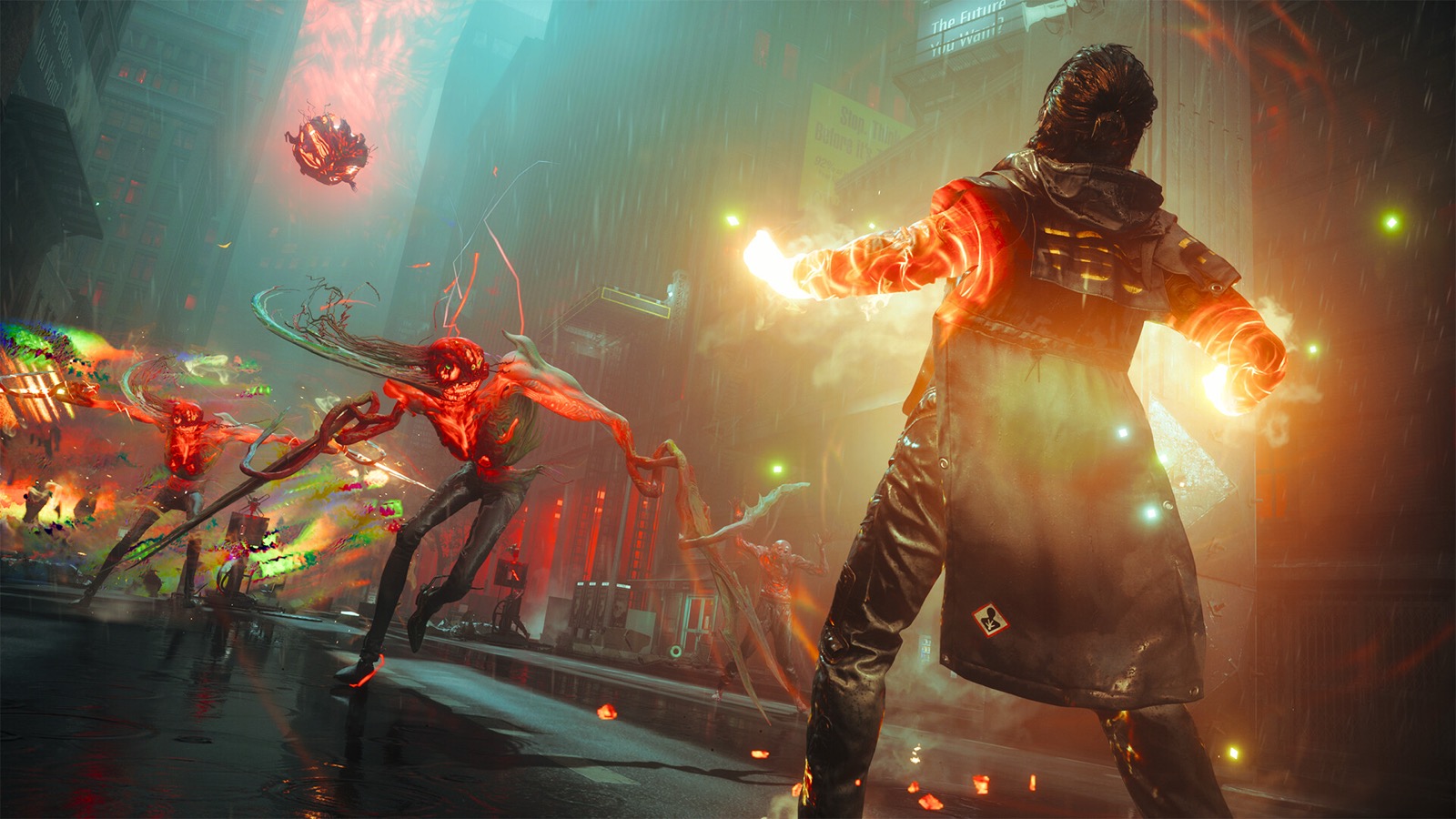 Official CONTROL Resonant screenshot showing warped Manhattan