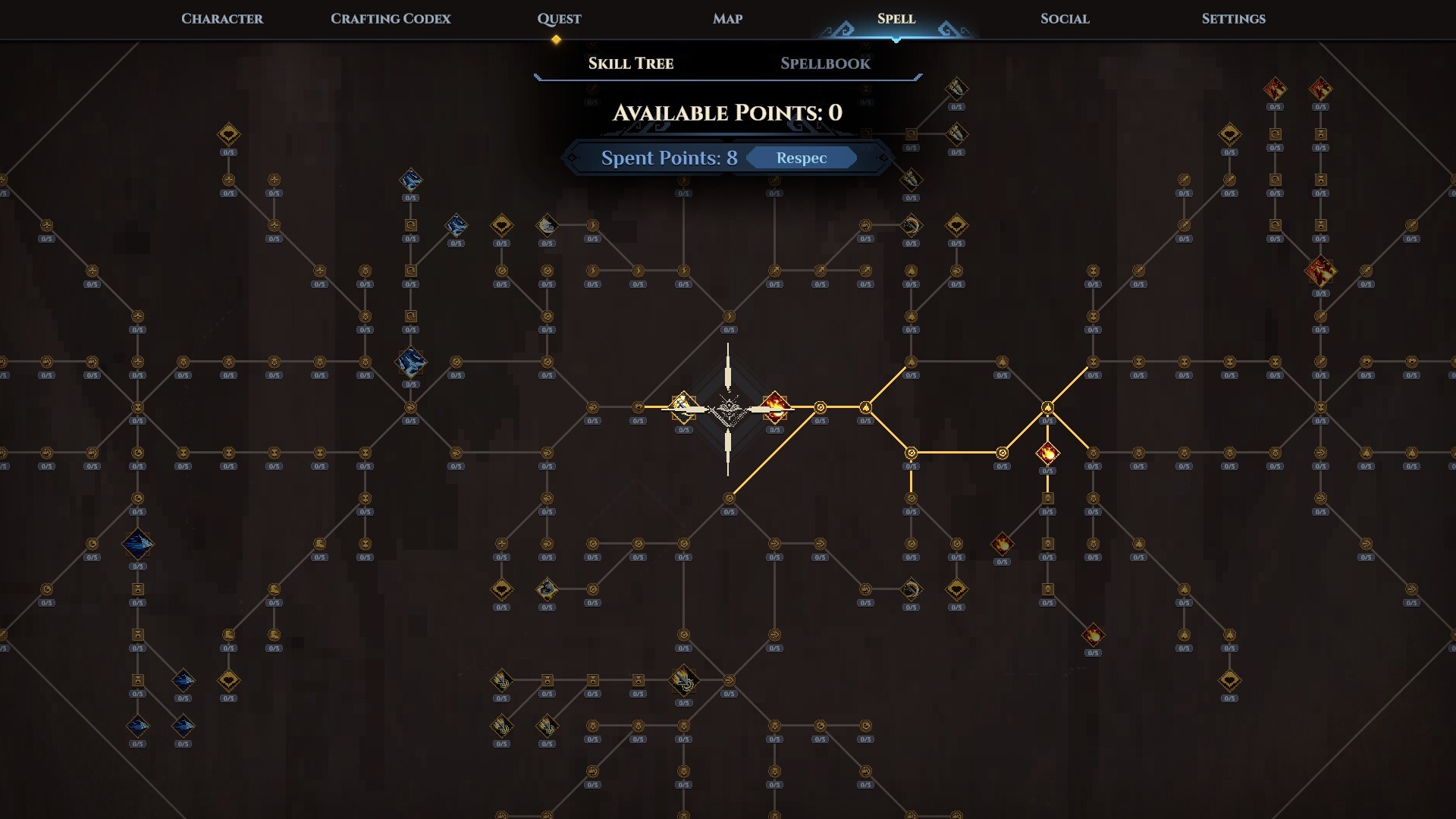Official Dimraeth screenshot showing action combat and layered spell effects