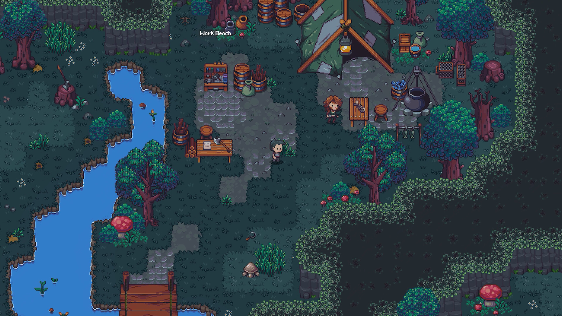 Official Emberville screenshot showing underground exploration and combat