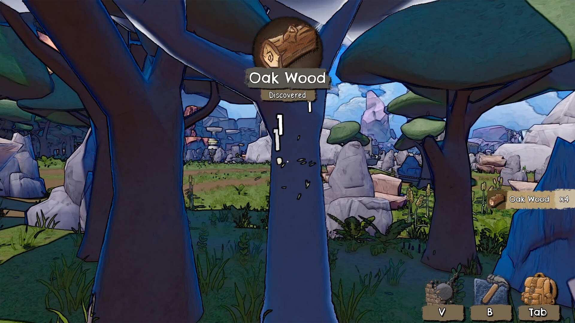 Official Nightwater screenshot showing island gathering and early automation structures