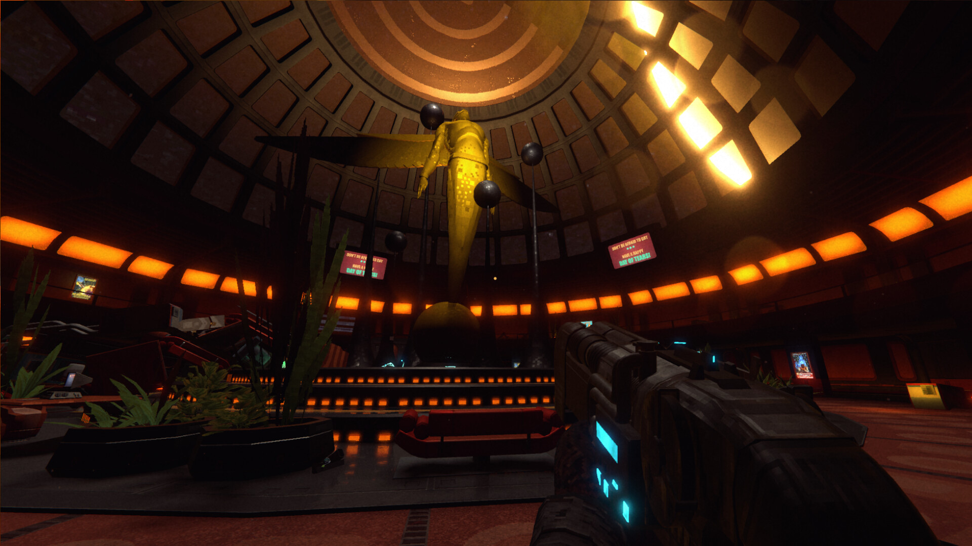 Official RetroSpace screenshot showing stealth and environmental interaction