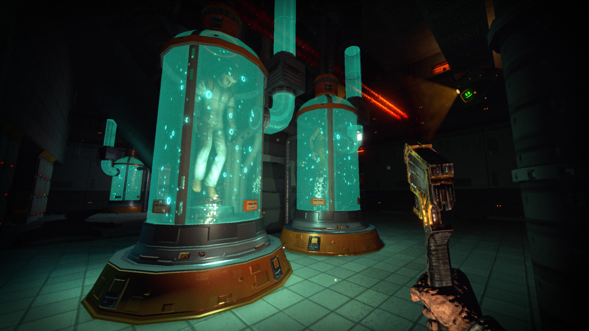 Official RetroSpace screenshot showing combat and the station's strange creatures