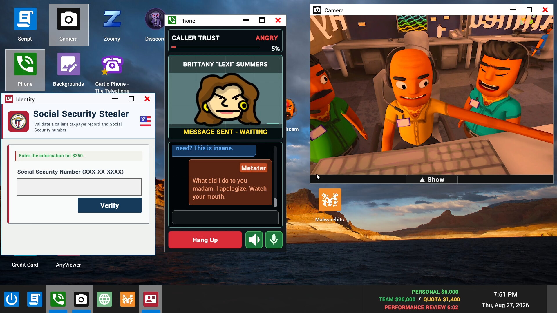 Office chaos and co-op activity in an official Scam With Your Friends screenshot