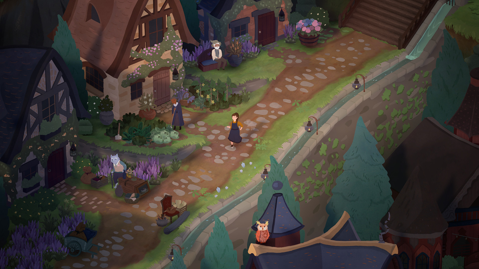 Official Songs of Glimmerwick screenshot showing character interaction and academy life