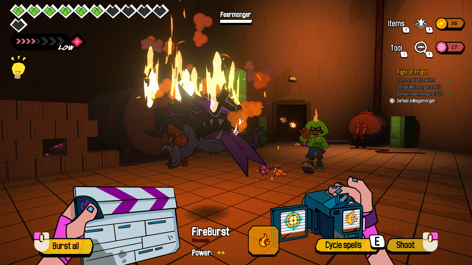 Official UnderMire screenshot showing a different environment and enemy encounter